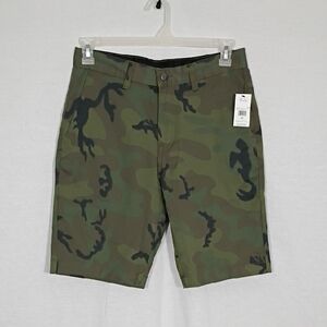 NWT Volcom Men's Green Camouflage Cargo Vmonty Stretch Shorts Size 29 Summer